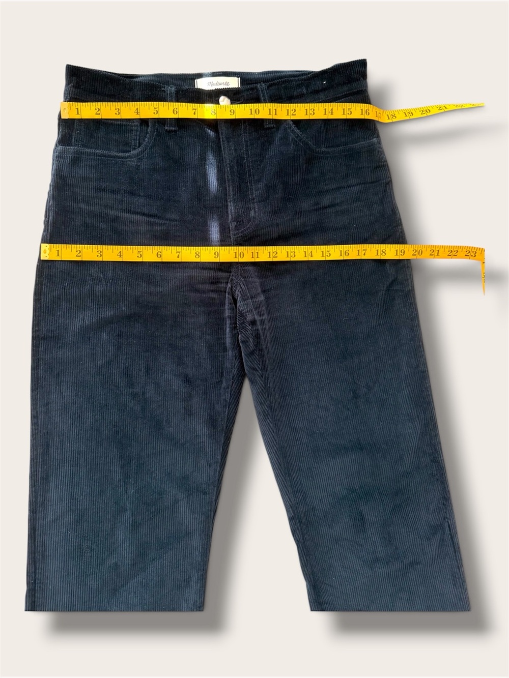 Madewell Women's Dark Navy Corduroy The Longline Straight Pants Size 29 - Picture 5 of 12
